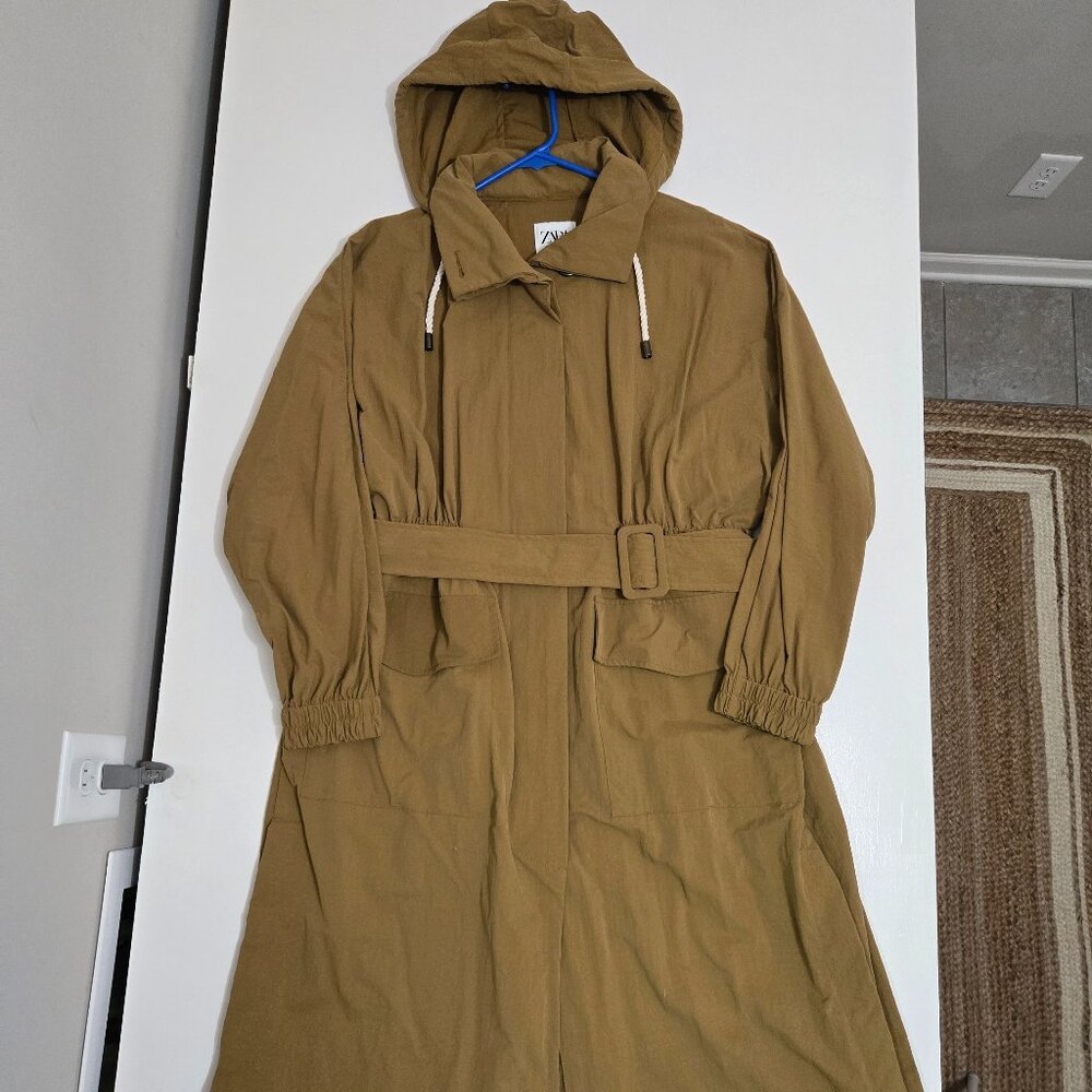 Zara Hooded Trench Coat